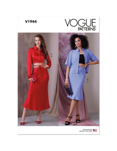 Patron Vogue 1944 E5 - Haut emmanchure basse & jupe