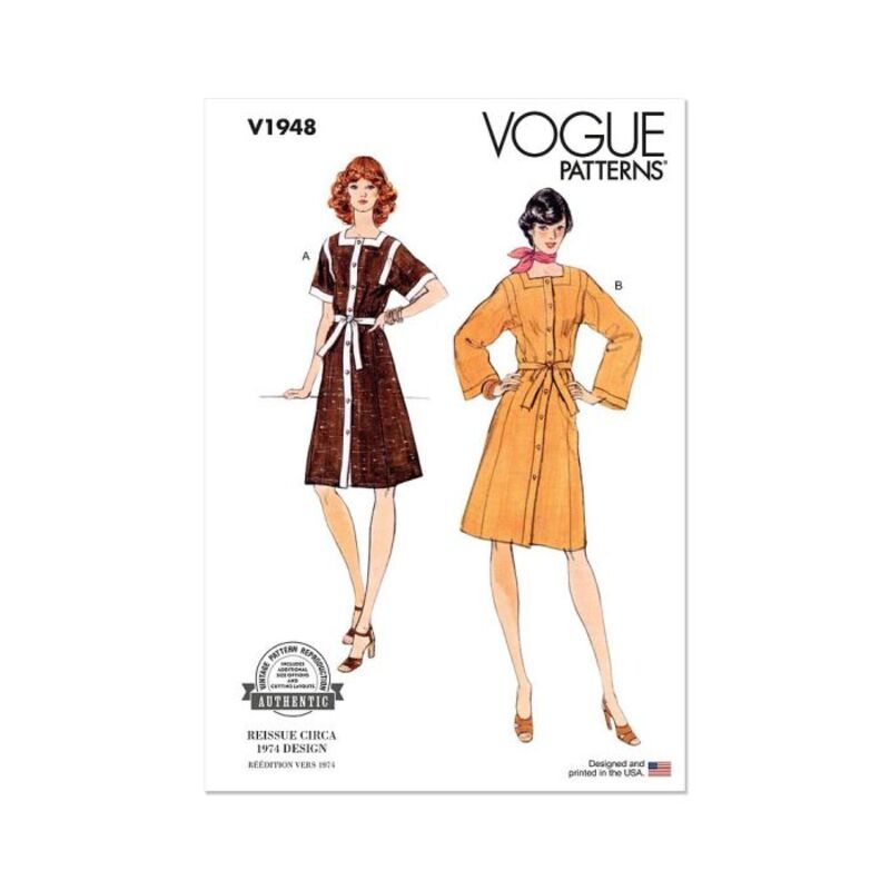 Patron Vogue 1948 B5 - Robe vintage