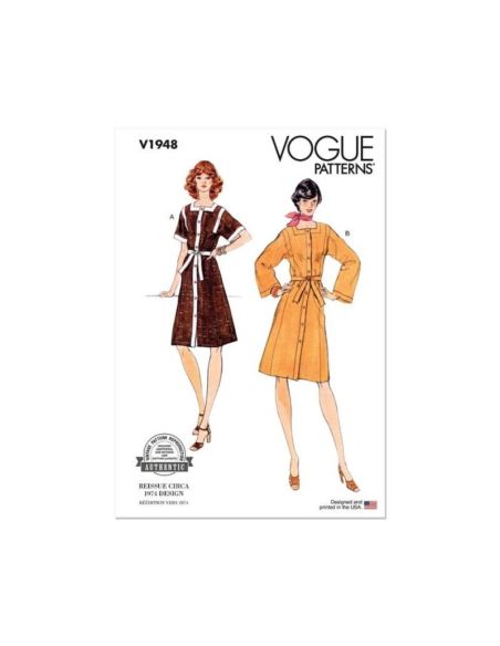 Patron Vogue 1948 B5 - Robe vintage