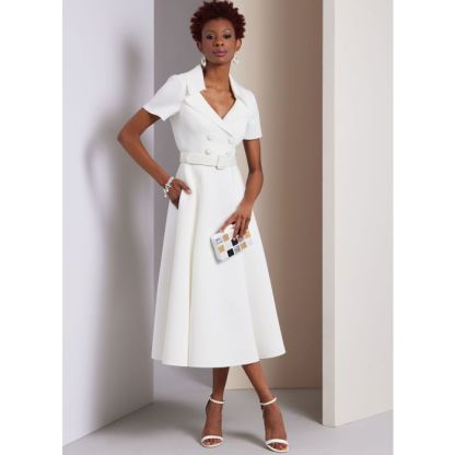 Patron Vogue 1950 A5 - Robe évasée doublée 2