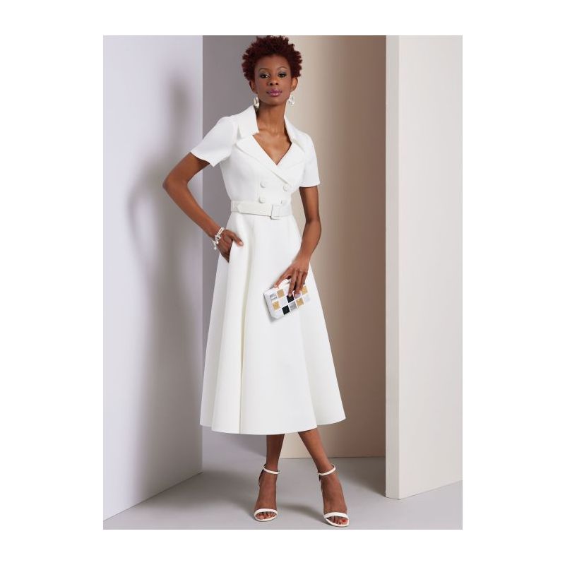 Patron Vogue 1950 F5 - Robe évasée doublée