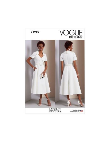 Patron Vogue 1950 F5 - Robe évasée doublée