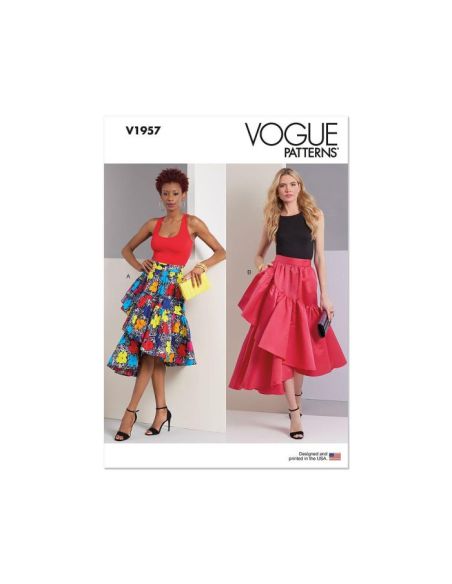 Patron Vogue 1957 Y5 - Jupe asymétrique