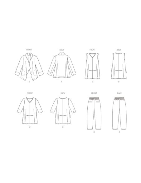 Patron Vogue 1959 B5 - Veste, tunique et pantalon