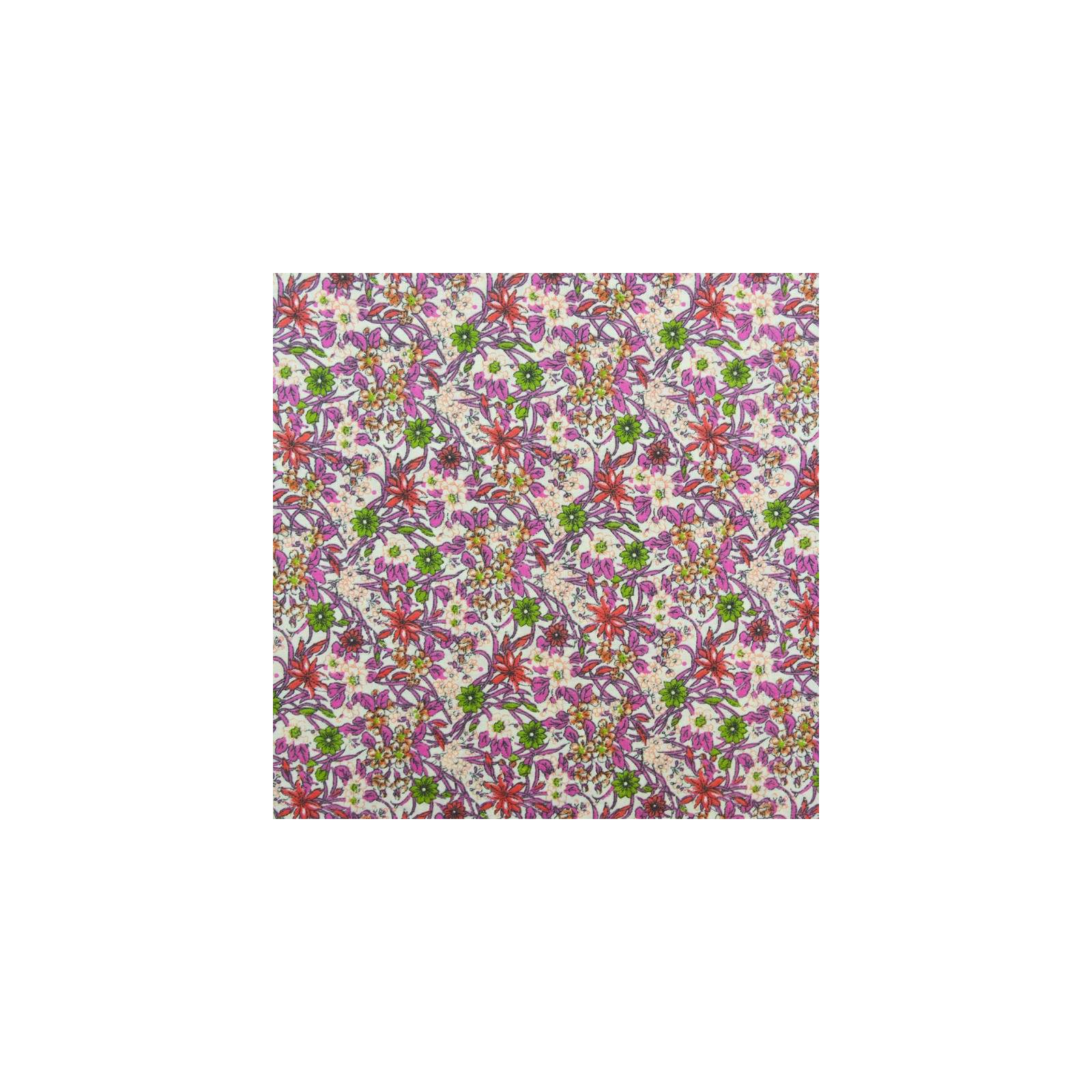 Tissu Coton imprimé petites fleurs fond rose 