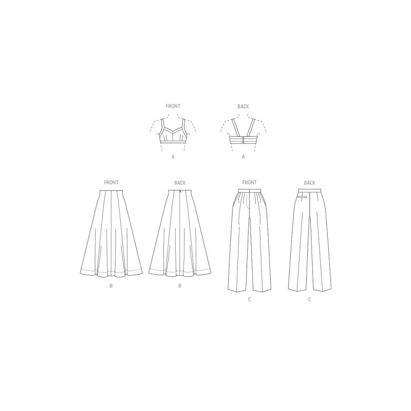 Patron Vogue 1961 AX5 - Haut, jupe et pantalon