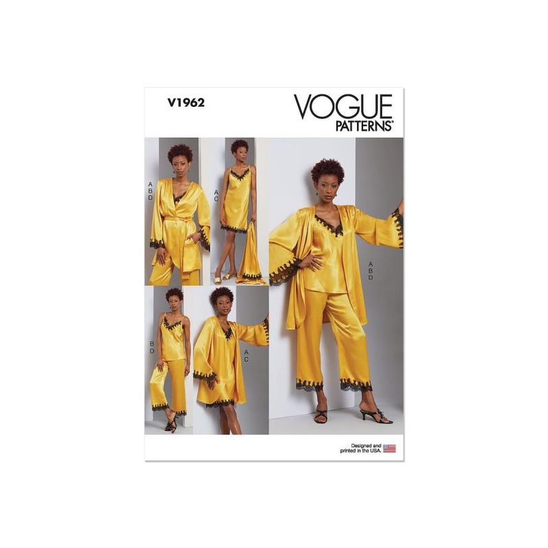 Patron Vogue 1962 A5 - Robe de chambre, camisole, jupon et pantalon
