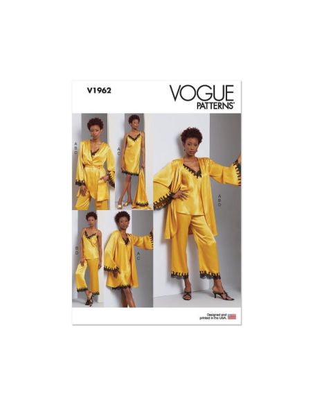 Patron Vogue 1962 A5 - Robe de chambre, camisole, jupon et pantalon