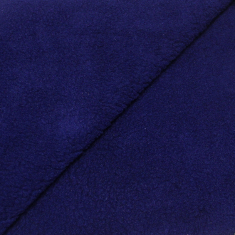 Tissu mouton laine & acrylique - Bleu roi