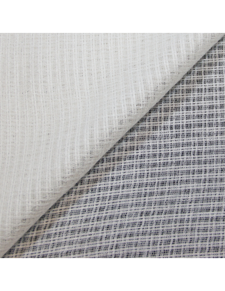 Gaze de lin ajourée - Blanc cassé