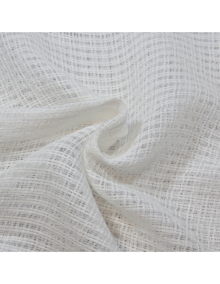 Gaze de lin ajourée - Blanc cassé