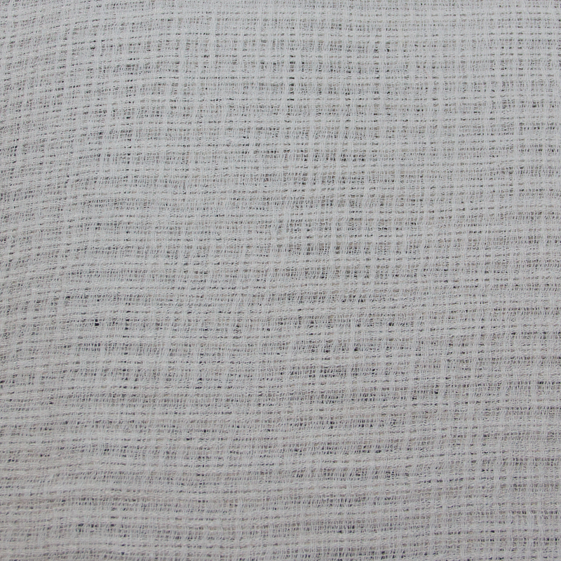 Gaze de lin ajourée - Blanc cassé