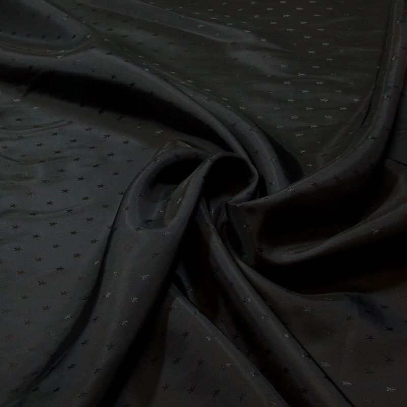 Doublure acétate & viscose - Etoile noir