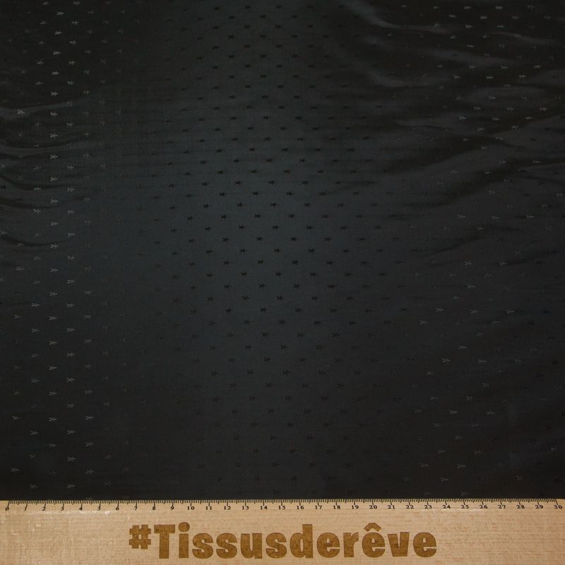 Doublure acétate & viscose - Etoile noir