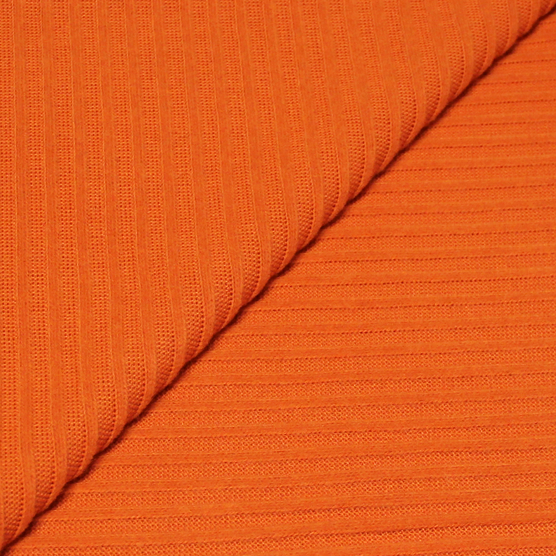 Jersey tricot côtelé - Orange