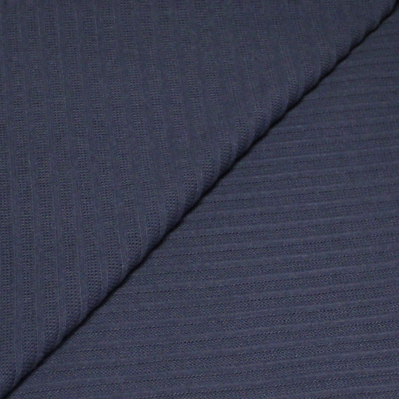 Jersey tricot côtelé - Bleu