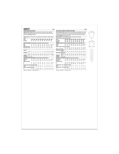 Patron Simplicity 9637.W2 - Sweat et legging