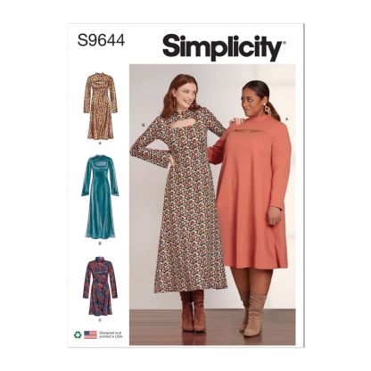 Patron Simplicity 9644.AA - Robe en tricot en trois longueurs