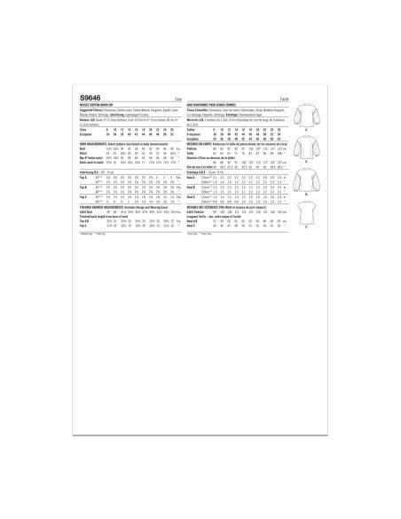 Patron Simplicity 9646.Y5 - Chemise boutonnée