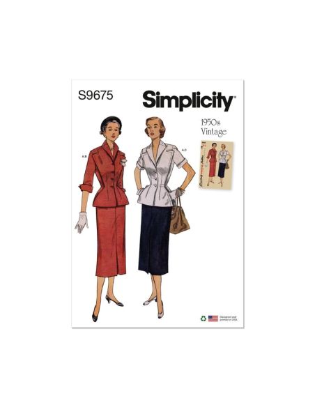 Patron Simplicity 9675.U5 - Jupe et blouson vintage