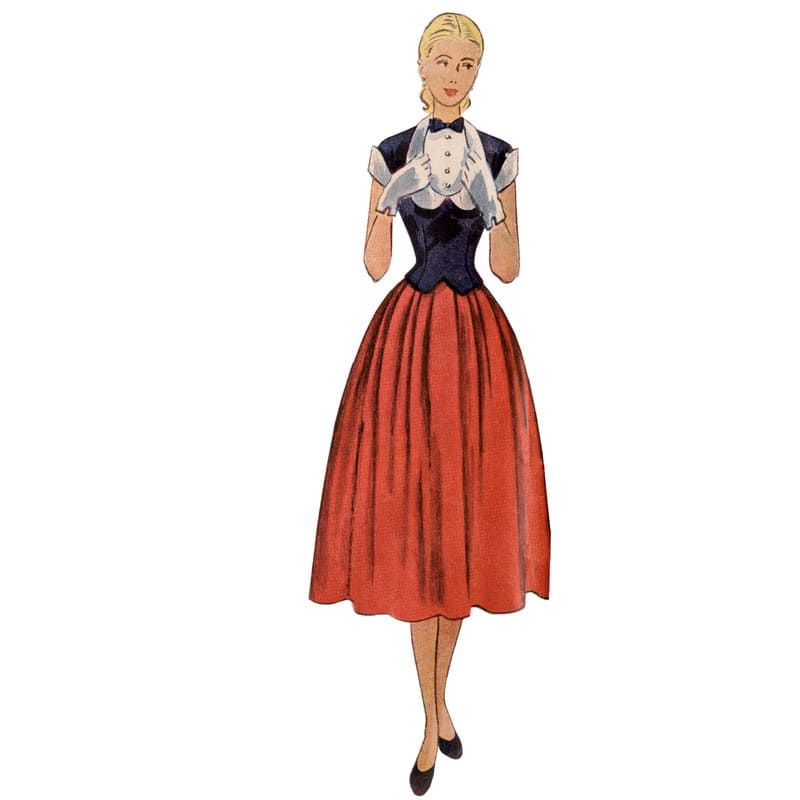 Patron Simplicity 9676.H5 - Robe deux pièces vintage