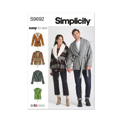 Patron Simplicity 9692.A - Blouson, Veste et ceinture
