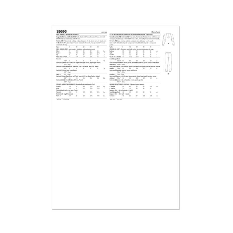 Patron Simplicity 9695.A - Ensemble jogging