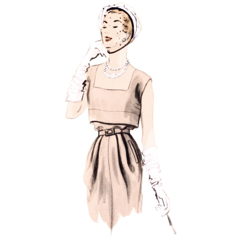 Patron Vogue 1964 B5 - Robe et mini cape