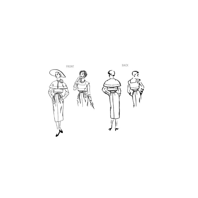 Patron Vogue 1964 B5 - Robe et mini cape
