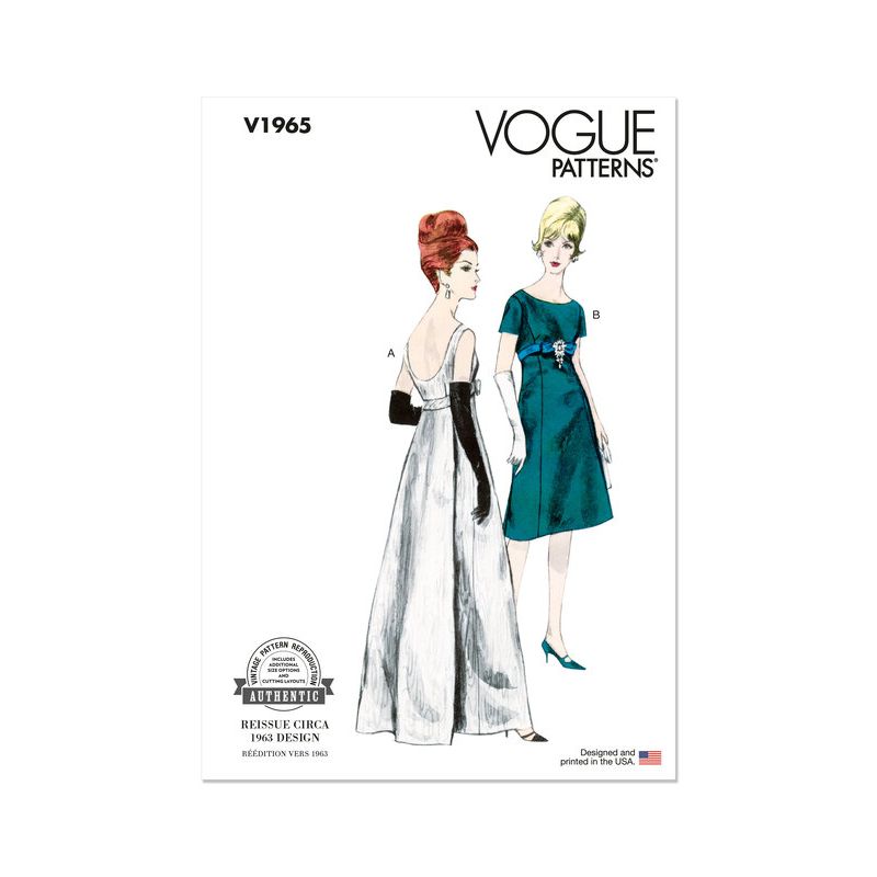 Patron Vogue 1965 B5 - Robe ajustée