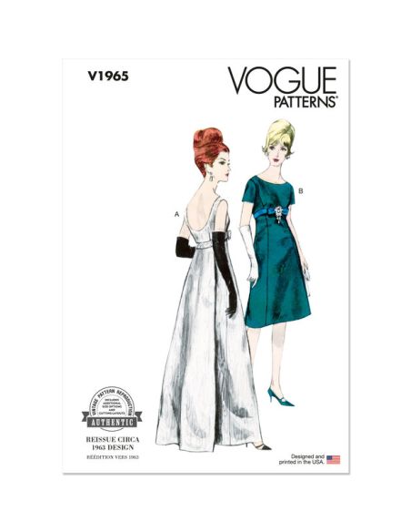 Patron Vogue 1965 B5 - Robe ajustée