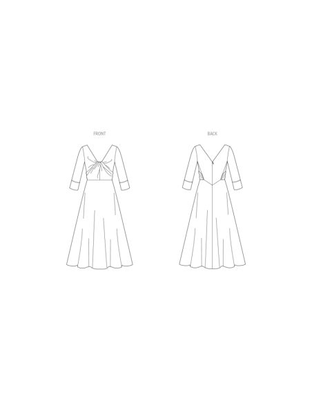 Patron Vogue 1967 H5 - Robe doublée