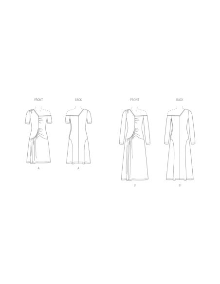 Patron Vogue 1968 B5 - Robe moulante