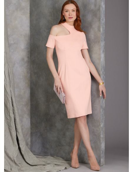 Patron Vogue 1969 B5 - Robe moulante à épaule dénudée