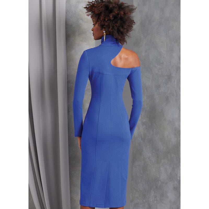 Patron Vogue 1969 B5 - Robe moulante à épaule dénudée