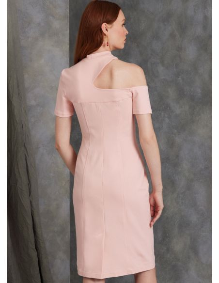 Patron Vogue 1969 B5 - Robe moulante à épaule dénudée