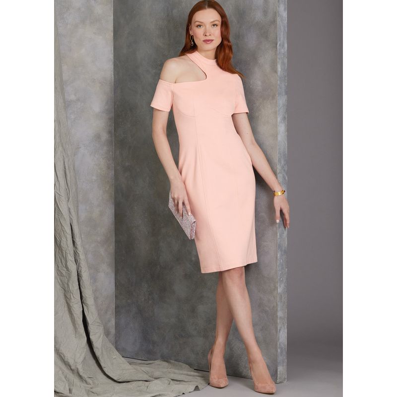 Patron Vogue 1969 Y5 - Robe moulante à épaule dénudée