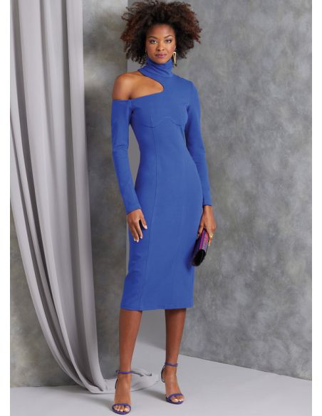 Patron Vogue 1969 Y5 - Robe moulante à épaule dénudée