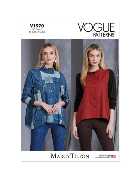 Patron Vogue 1970 Y5 - Gilet et veste semi ajustés