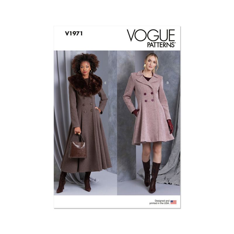 Patron Vogue 1971 R5 - Manteau ajusté