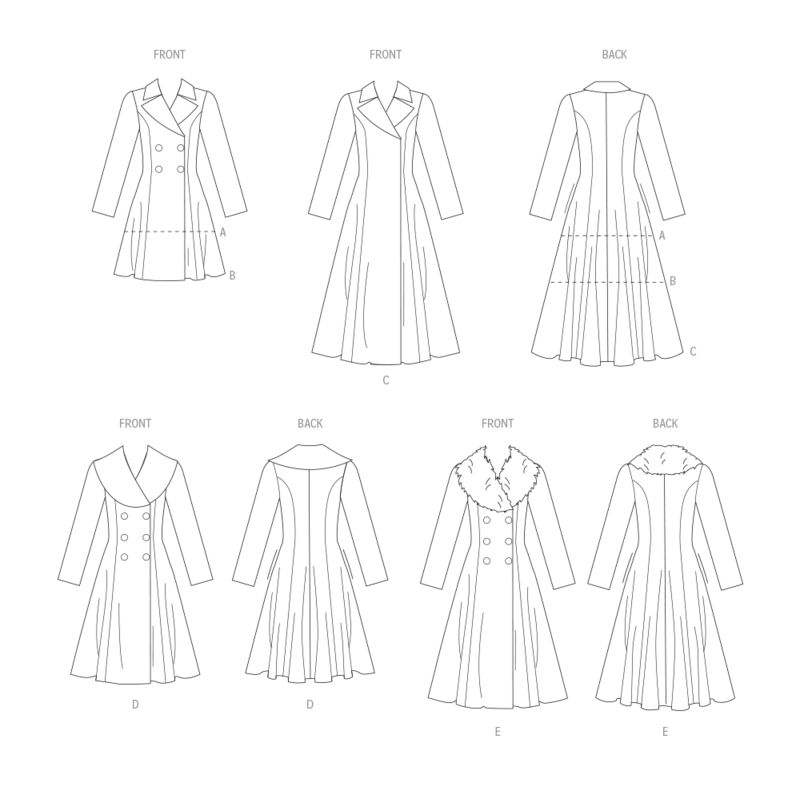 Patron Vogue 1971 R5 - Manteau ajusté