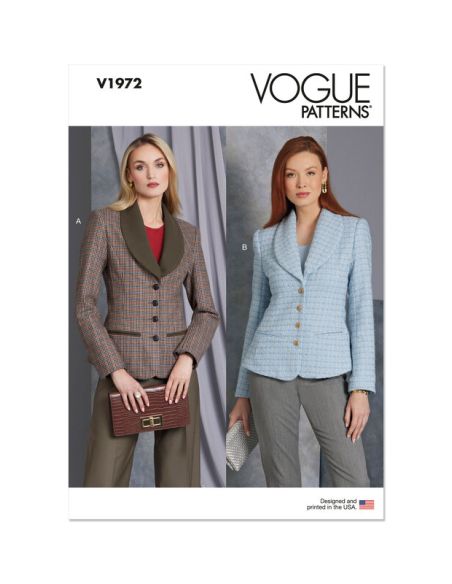 Patron Vogue 1972 H5 - Veste semi-ajustée