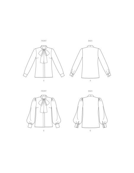 Patron Vogue 1973 U5 - Chemisier semi ajustée