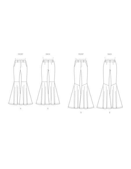 Patron Vogue 1974 H5 - Pantalons évasé