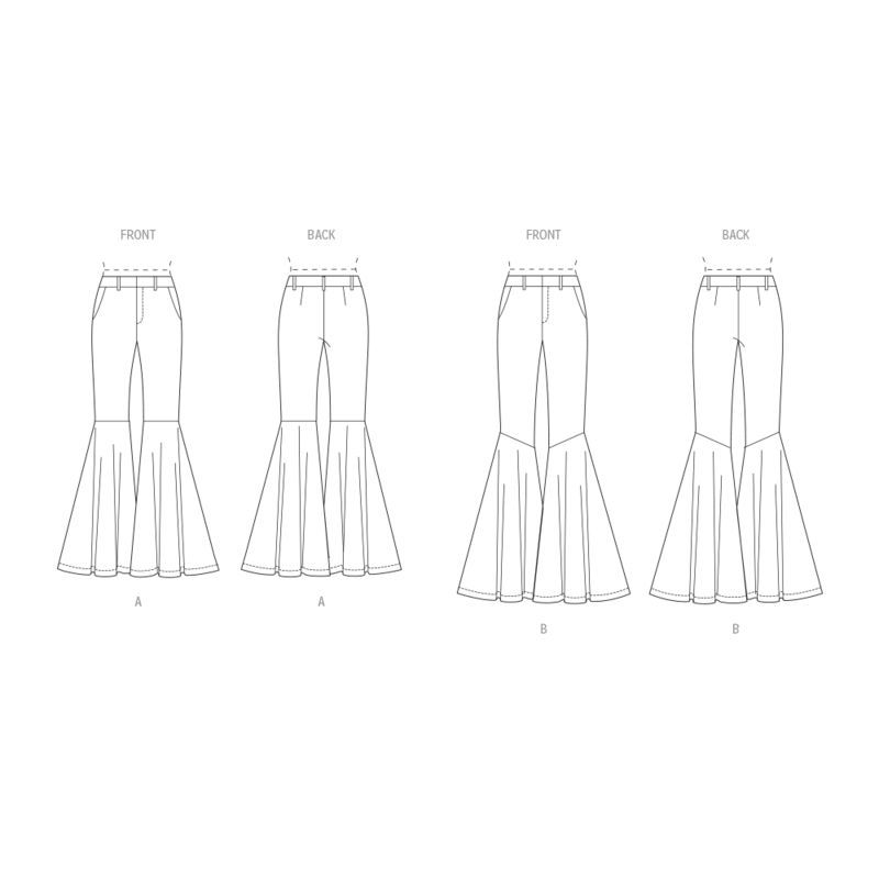 Patron Vogue 1974 U5 - Pantalons évasé