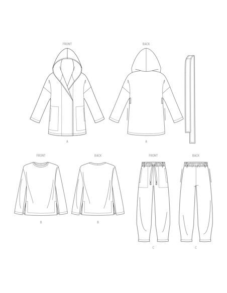 Patron Vogue 1975 A - Veste ample