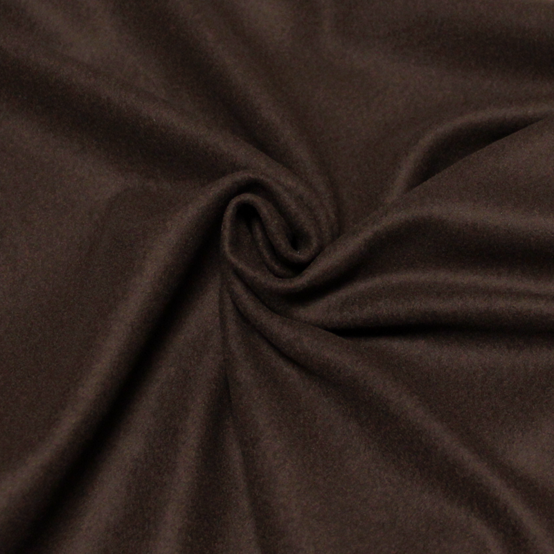 Sergé feutré laine & cachemire - Marron