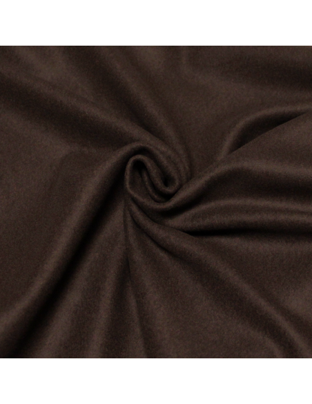 Sergé feutré laine & cachemire - Marron