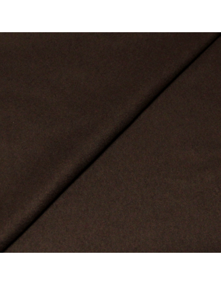 Sergé feutré laine & cachemire - Marron