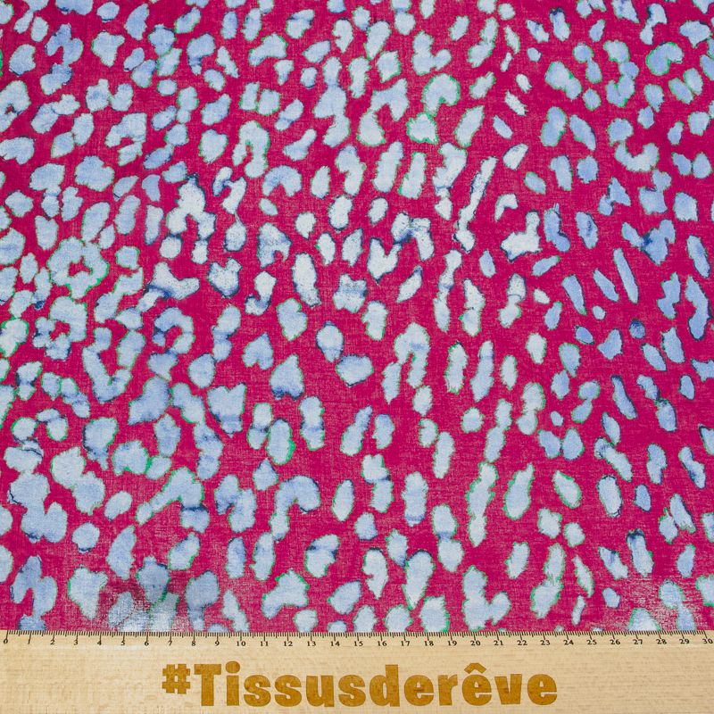 Voile 100% coton - Festivité Léopard